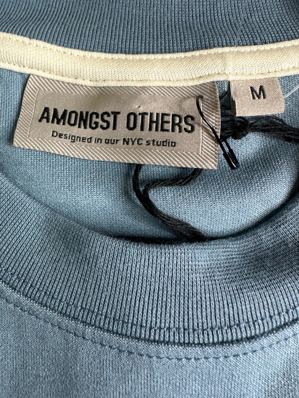 NWT Amongst Others Men’s Boxy Fit Tee Size Medium, Dusty Blue - Picture 8 of 10